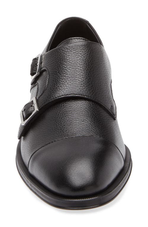 Shop Hugo Boss Boss Derrek Double Monk Strap Shoe In Black