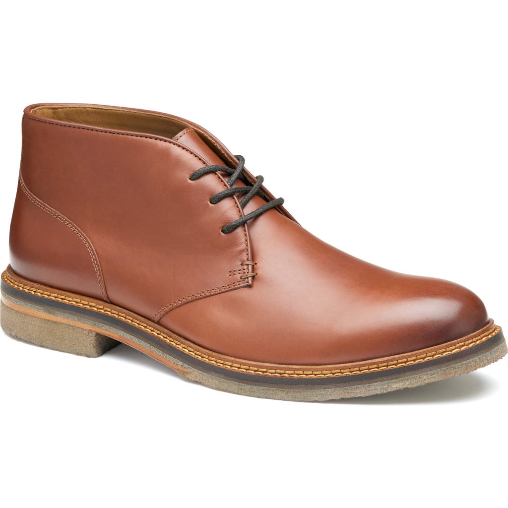 Johnston & Murphy Calder Chukka Boot In Mahogany Full Grain
