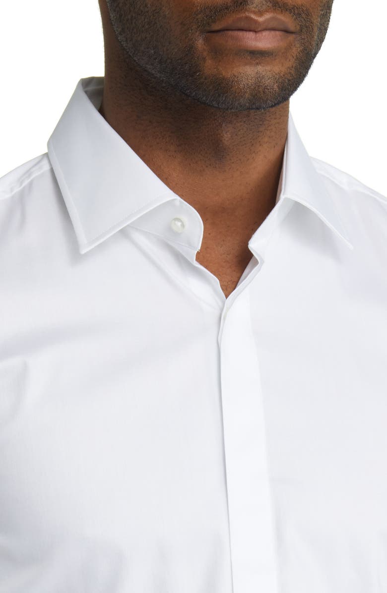 BOSS Hank Slim Fit Easy Iron Tuxedo Shirt Nordstrom