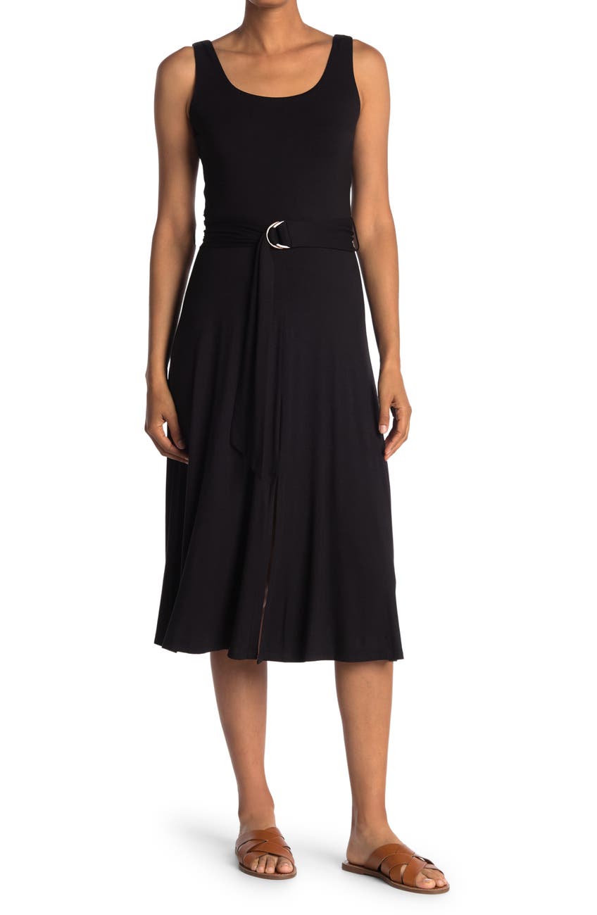 Calvin Klein | Scoop Neck Belted Midi Dress | Nordstrom Rack