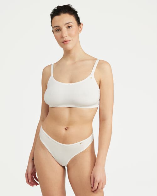 Nudea The Stretch Dipped Thong In White