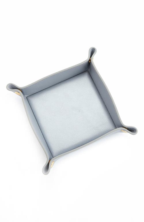 Shop Royce New York Catchall Leather Valet Tray In Silver