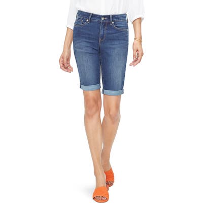 Nydj Briella Cool Embrace Roll Cuff Shorts, Blue
