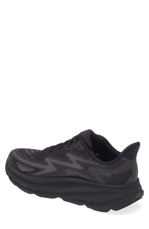 Shop Hoka Clifton 9 Running Shoe In Black/black