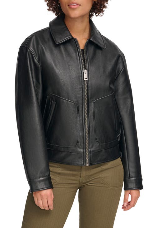 Padded Leather Bomber Jacket - Ready to Wear