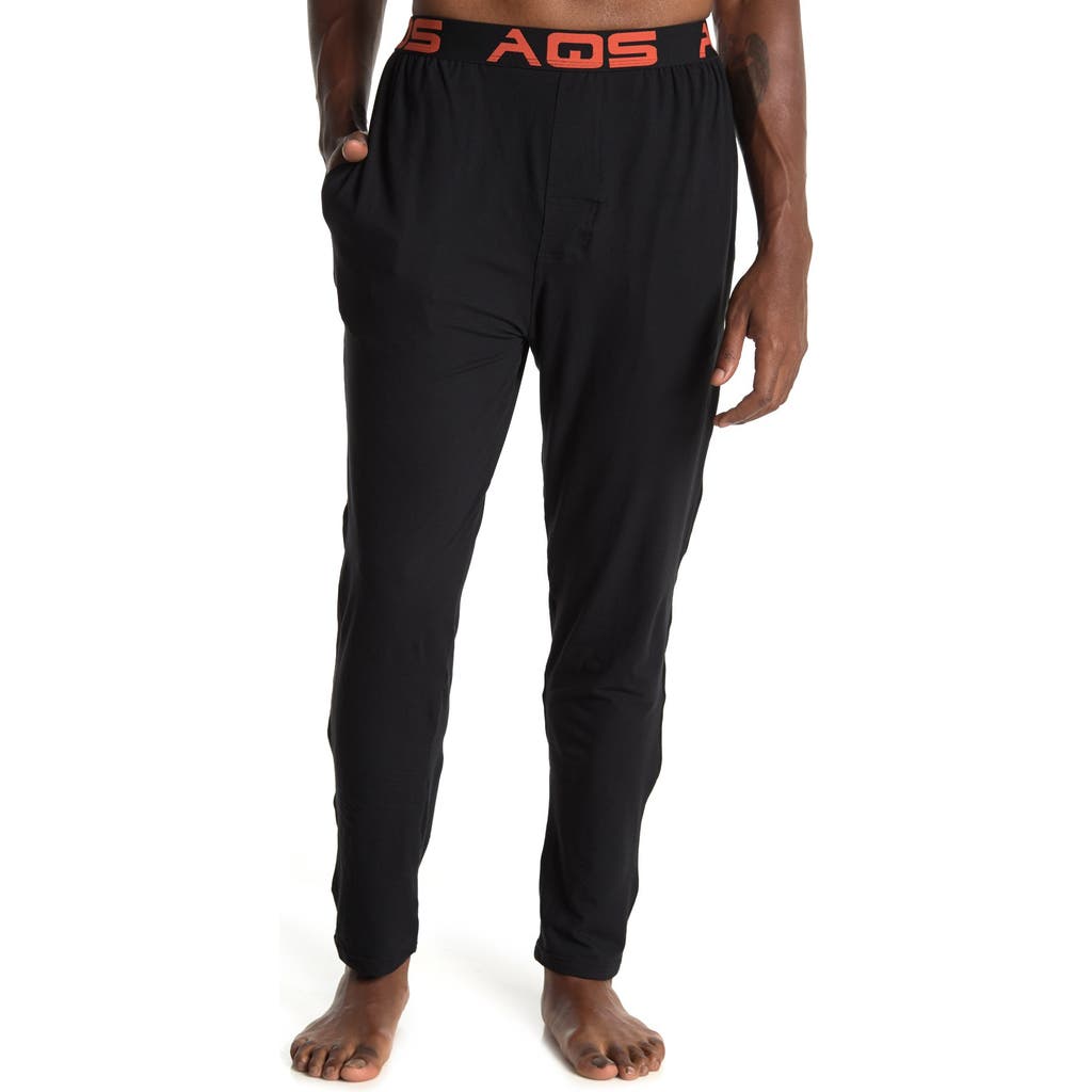 Aqs Slim Fit Lounge Joggers In Black