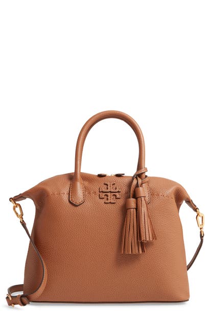 Mcgraw slouchy leather satchel tory burch on sale