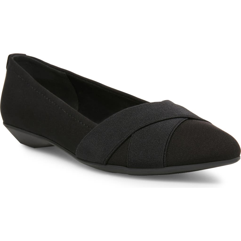 Anne Klein Oalise Flats In Black/black Fabric