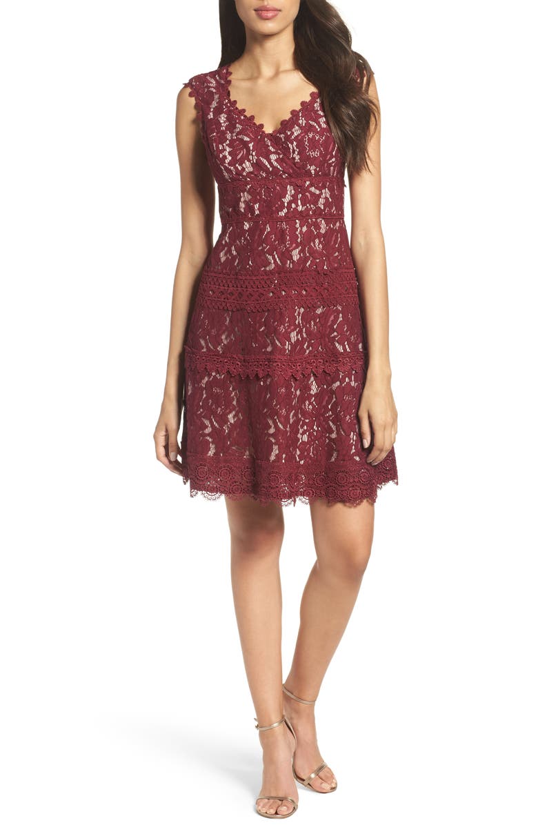 Adrianna Papell Cynthia Lace Fit & Flare Dress | Nordstrom
