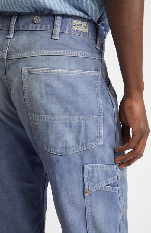 Shop Double Rl Newburgh Distressed Cotton Twill Carpenter Pants In Haywards Wash