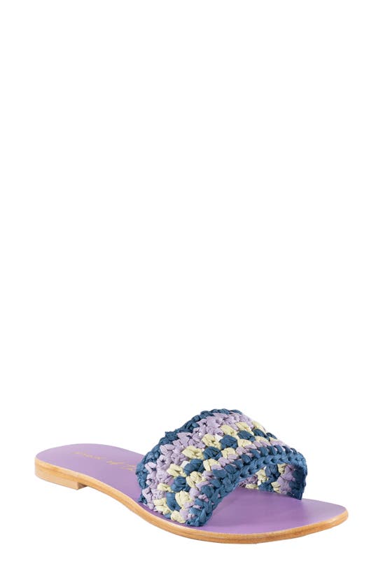 Band Of The Free Virgo Crochet Slide Sandal In Lilac Combo