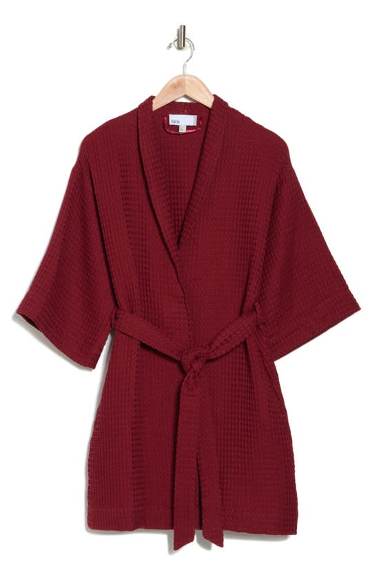 Nordstrom Rack Waffle Weave Robe In Red Pomegranate