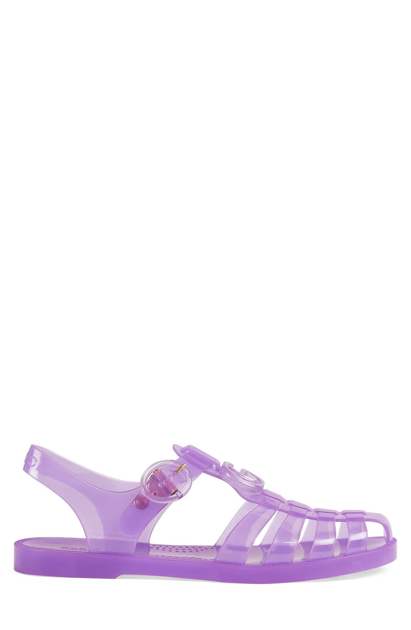 gucci jelly sandals purple