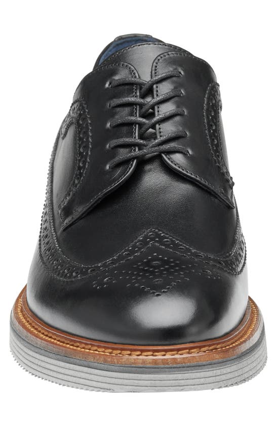 Johnston & Murphy Collection Jenson Longwing Derby In Black Italian Calfskin