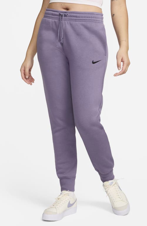 Nike Sportswear Phoenix Fleece Mid Rise Joggers In Purple