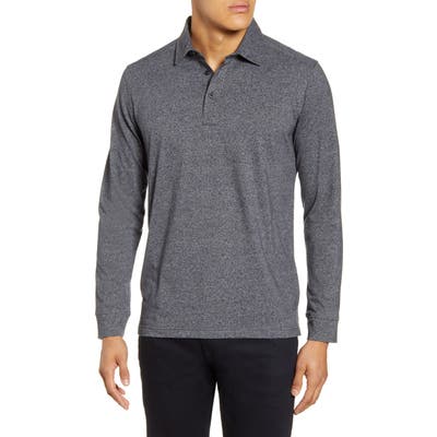 Nordstrom Shop Long Sleeve Polo, Black