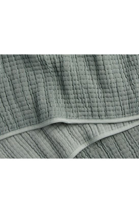 Shop Parachute Organic Cotton Gauze Throw Blanket In Agave And Spa