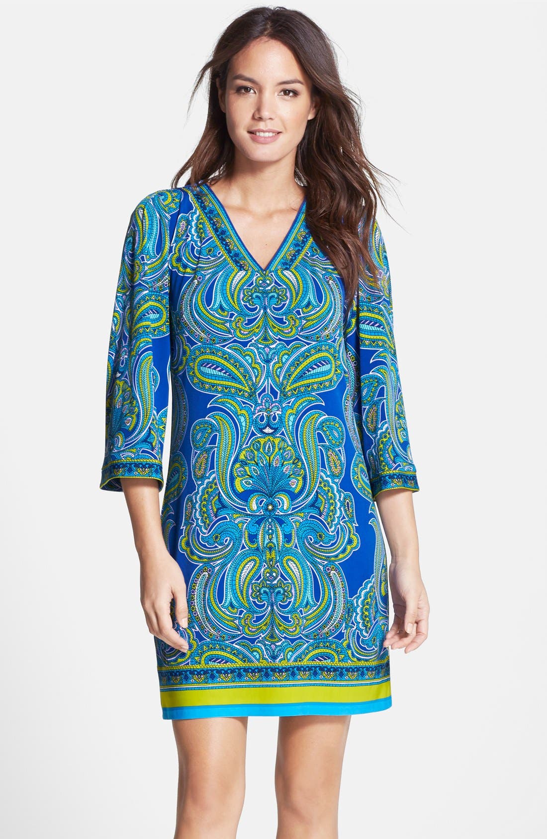 Laundry by Shelli Segal Print Jersey Shift Dress (Regular & Petite