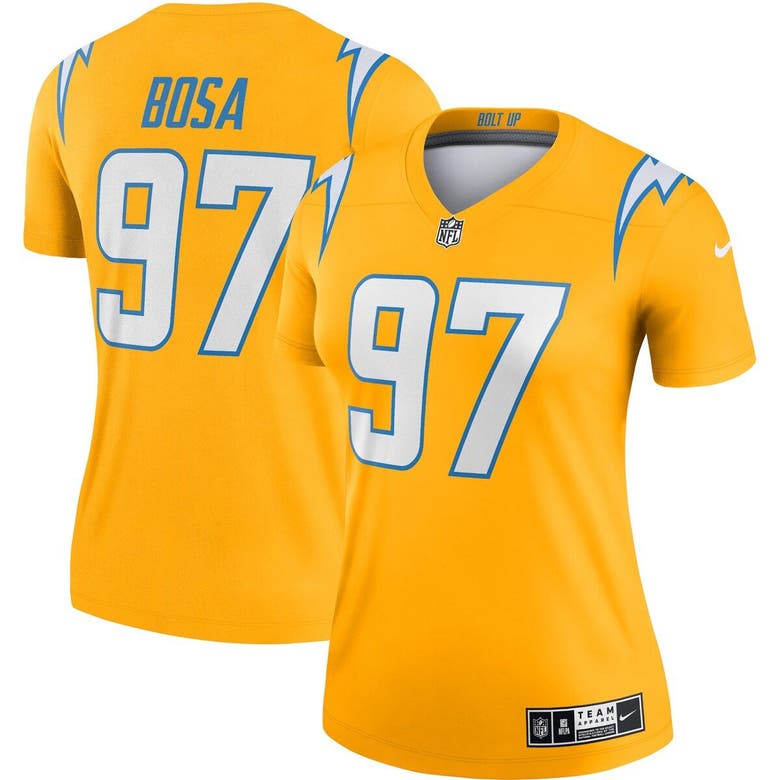 Men's Nike Joey Bosa Gold Los Angeles Chargers Inverted Legend Jersey