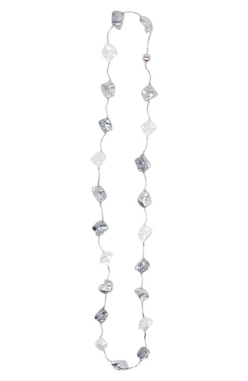 Shop Saachi Baroque Pearl Long Necklace In Ivory