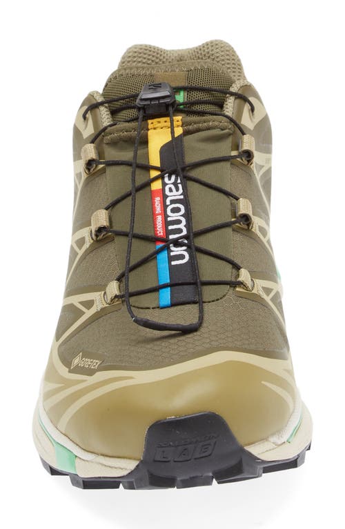Salomon Gender Inclusive Xt-6 Gore-tex® Waterproof Sneaker In Olive Night/dried Herb