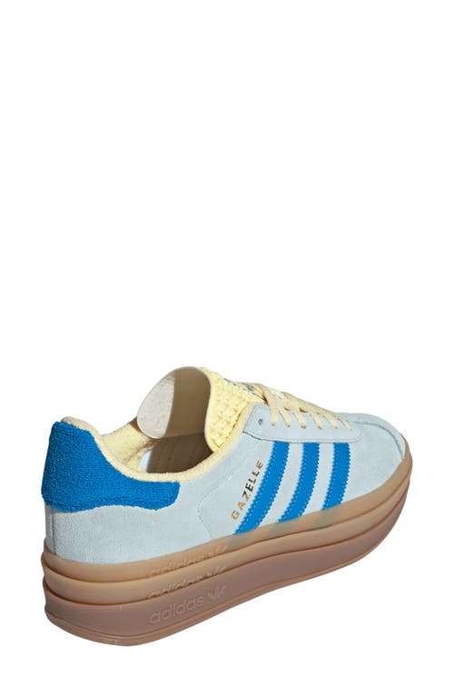 Shop Adidas Originals Adidas Gazelle Bold Platform Sneaker In Blue/bright Blue/yellow