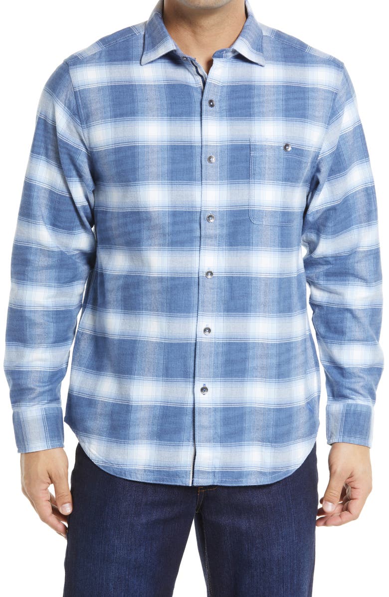 Tommy Bahama Canyon Beach Fireside Plaid Stretch Cotton Button-Up Shirt ...
