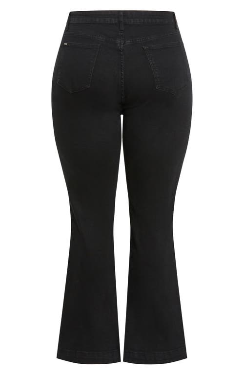 City Chic Asha Mia High Waist Bootcut Jeans In Black