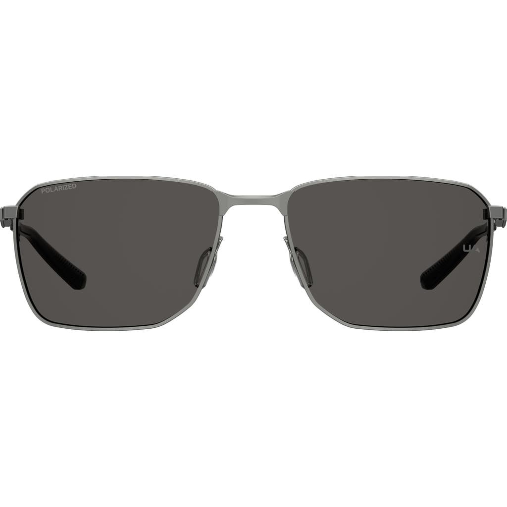 Under Armour 58mm Rectangular Sunglasses In Black