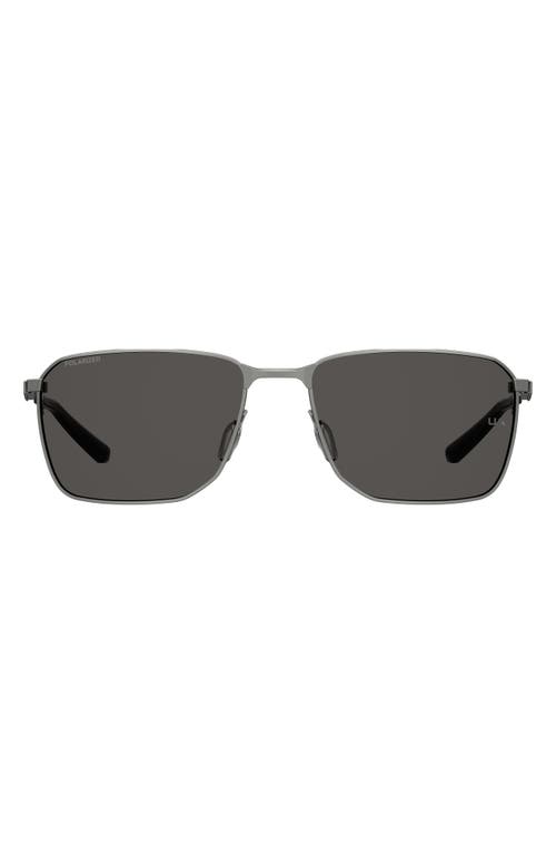 Under Armour 58mm Rectangular Sunglasses In Ruthenium/grey Polar