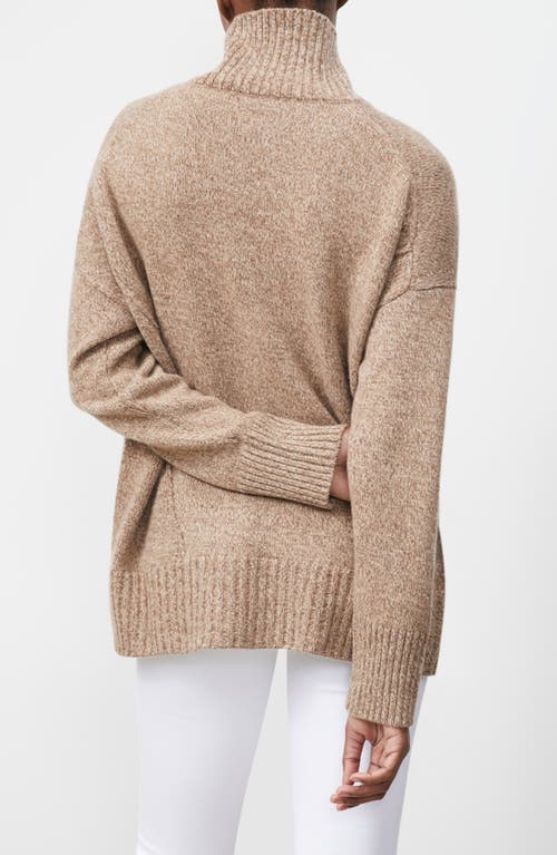 Shop Lafayette 148 New York Mélange Cashmere Sweater In Cammello Melange