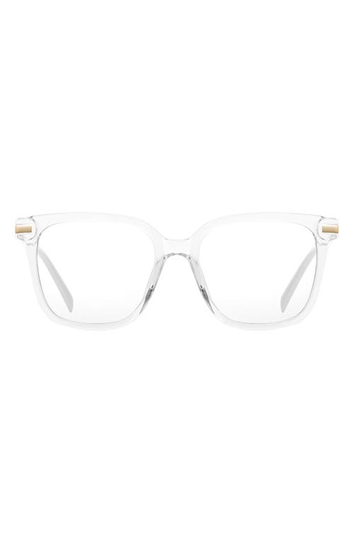 Yara 52mm Square Blue Light Blocking Glasses in Clear