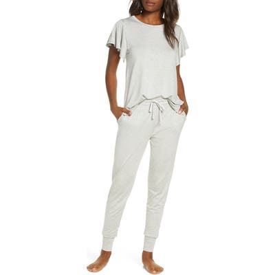 Papinelle Flutter Sleeve Pajamas, Grey