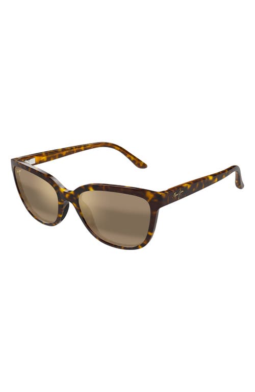 Maui Jim Honi 54mm Polarizedplus2® Cat Eye Sunglasses In Brown/hcl Bronze