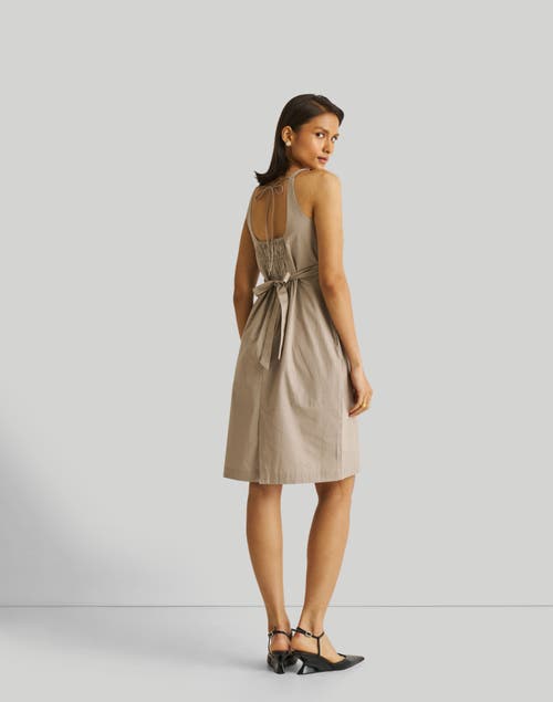 Shop Reistor Fitted Knee Length Dress In Ecru