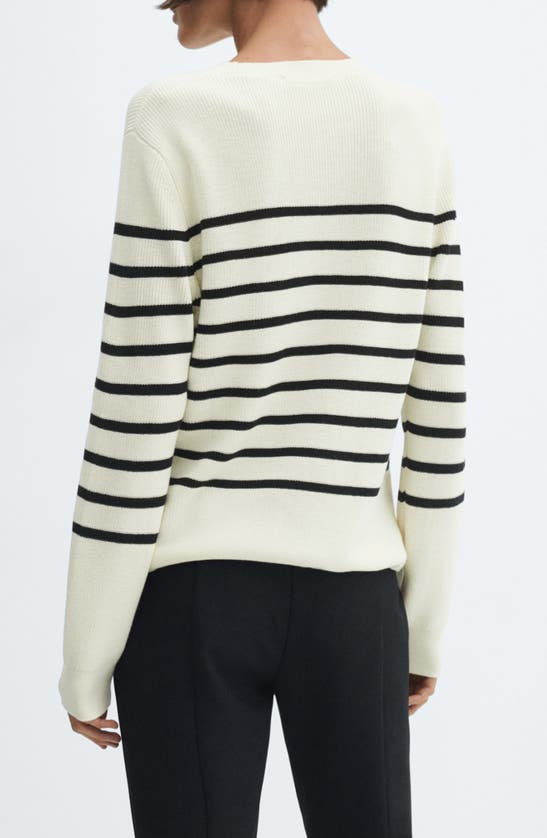 Shop Mango Crewneck Sweater In Dark Navy