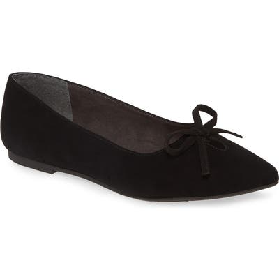 Seychelles In Theme Pointed Toe Bow Flat, Black