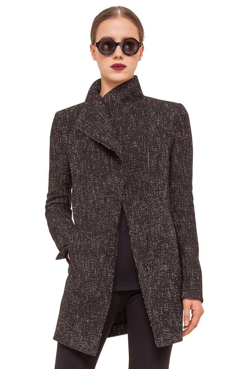 Akris punto Asymmetrical Zip Tweed Jacket | Nordstrom