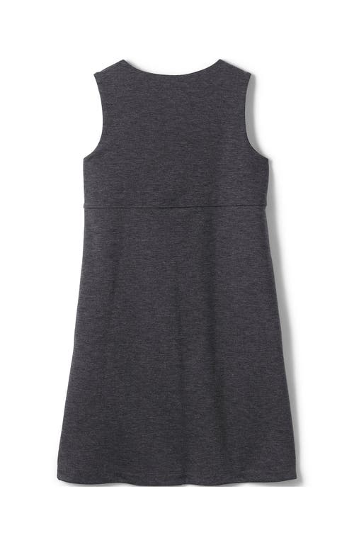 Lands' End Girls Ponte Pleat Jumper In Charcoal Heather