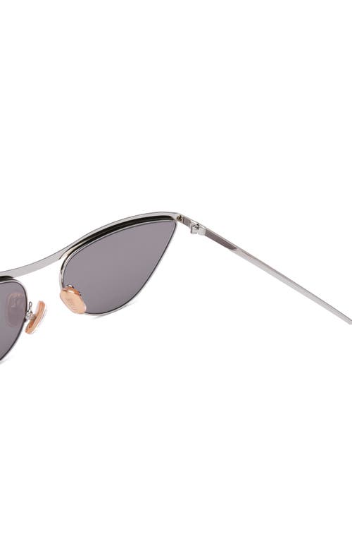 Shop Dezi Toxica 59mm Cat Eye Sunglasses In Toxica Silver/silver Flash