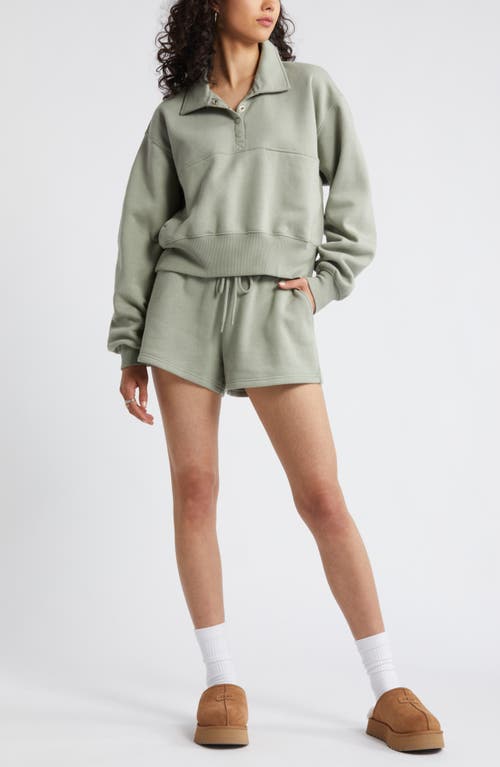 Shop Bp. Polo Fleece Sweatshirt In Green Halo