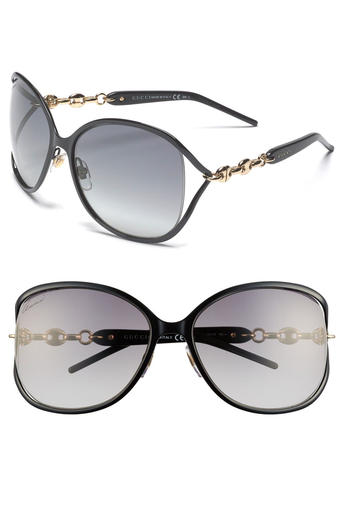 Gucci 60mm Butterfly Sunglasses Nordstrom