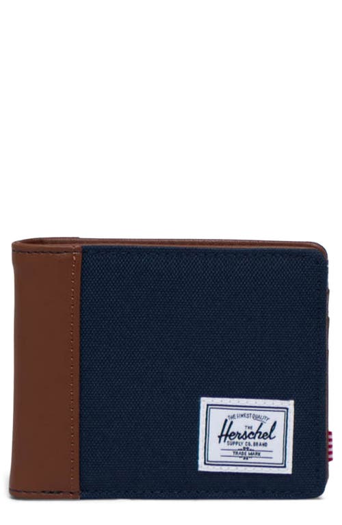 Herschel Supply Co . Hank Bifold Wallet In Navy/tan
