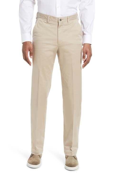 Stretch Cotton Flat Front Pants