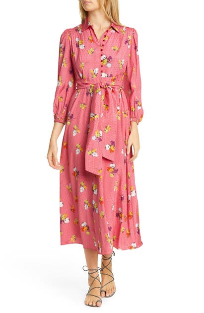 Click to view more detailed imagery on our partner's website Bytimo Floral Midi Dress In Red Blossom