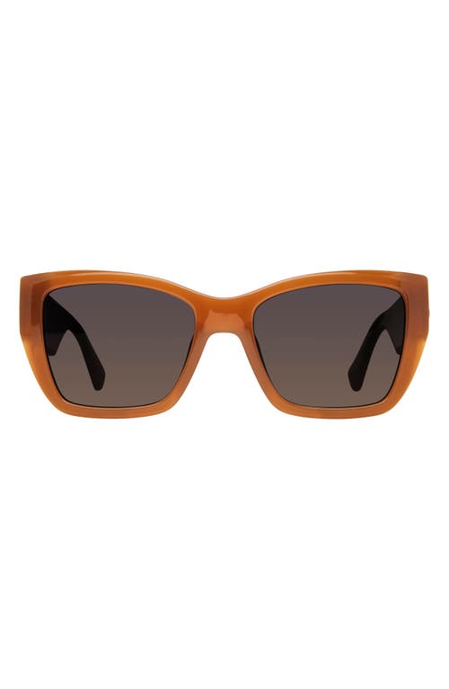 Kensington 54mm Gradient Rectangular Sunglasses in Brown/Brown Gradient