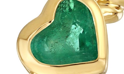 Bony Levy El Mar Emerald Heart Ring In 18k Yellow Gold