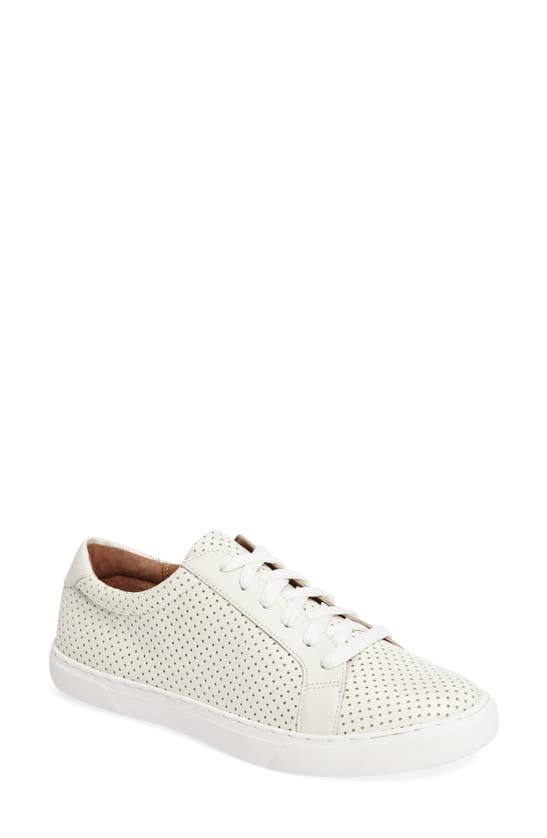 Shop Caslon (r) Cassie Perforated Sneaker In White Leather