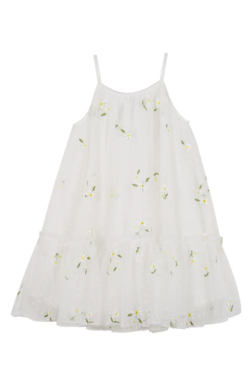 Shop Zunie Kids' Floral Embroidery Dress In White