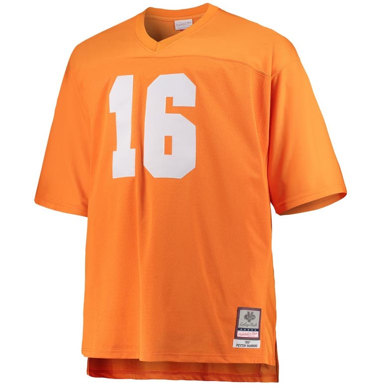 Men's Mitchell & Ness Peyton Manning Tennessee Orange Volunteers Big Tall Legacy Alumni Jersey